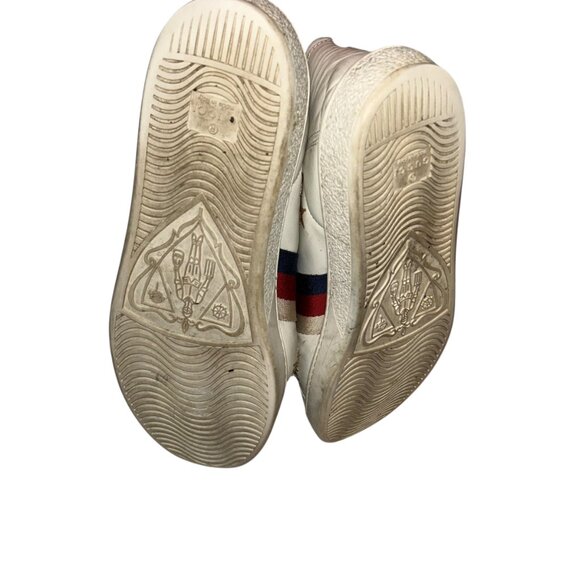 gucci classic embroidered gold bees red green stripe sneakers 9 1/2 - Picture 10 of 10